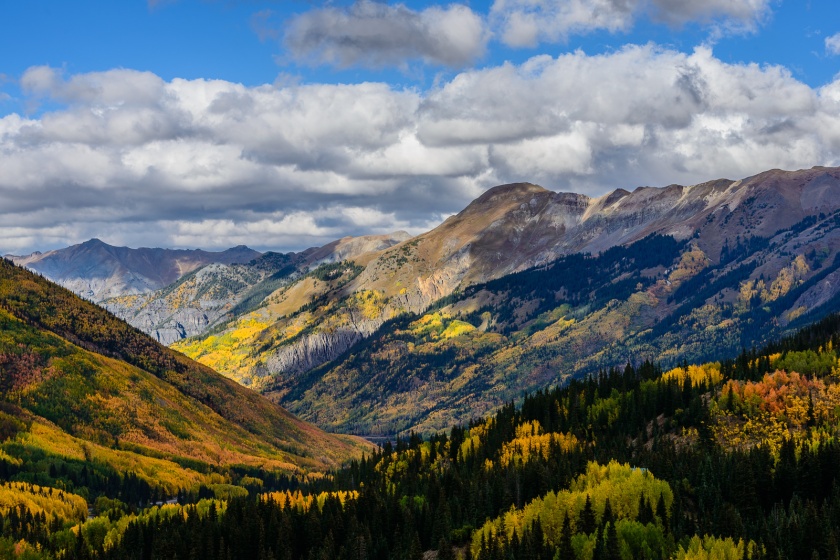 Red Mountain Pass in autumn color; CO